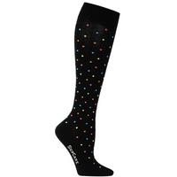 SupCare Womens Support Socks with Dots 15-21mmHg Black S Closed Toe