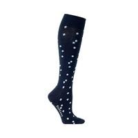 supcare womens support socks with flowers 15 21mmhg navy l closed toe