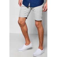 Super Skinny Textured Shorts - grey