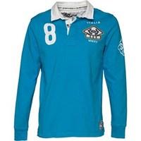 Superdry Mens Valiant Rugby Top Italian Blue