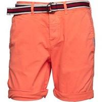 superdry mens international hyper pop chino shorts havana orange