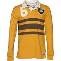 Superdry Mens World Legends Rugby Top Washed Gold Mix