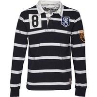 Superdry Mens Training Ground Rugby Top Brawl Stripe Scottish Navy