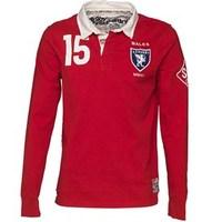 Superdry Mens Valiant Rugby Top Blood Red