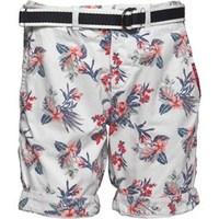 Superdry Mens International Print Chino Shorts Vintage White Aloha Print