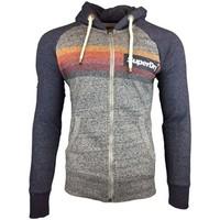 superdry super 77 surf raglan ziphood mens tracksuit jacket in grey