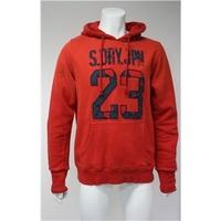 Superdry Size L Red Distressed Hoodie Superdry - Size: L - Red - Hoodie