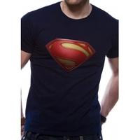 superman man of steel textured logo dc essentials range t shirt xx lar ...