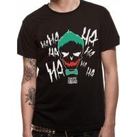 Suicide Squad - Cartoon Joker Men\'s Large T-Shirt - Black