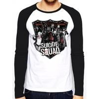 Suicide Squad \'Group Shot\' Men\'s Small Baseball Shirt - White