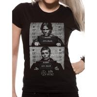 Supernatural - Mug Shots Women\'s Small T-Shirt - Black