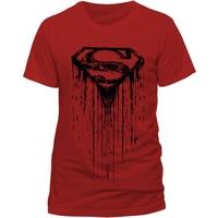 Superman - Dripping Men\'s Large T-Shirt - Red