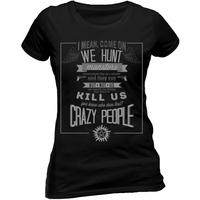 Supernatural - Crazy People Women\'s XX-Large T-Shirt - Black