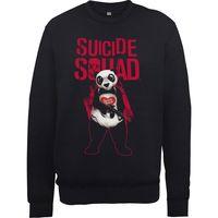 suicide squad panda man design mens black sweatshirt jumper joker dc c ...