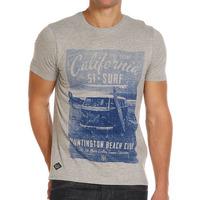 surf van t shirt in light grey marl south shore