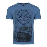 surfing dream print t shirt in light blue marl south shore