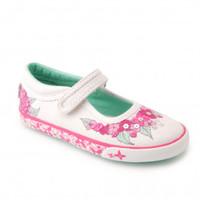 Summer Serenity, White Sparkle Girls Riptape Canvas