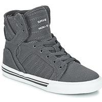 supra kids skytop boyss childrens shoes high top trainers in grey