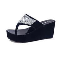 Summer Leatherette Outdoor Casual Platform Creepers Crystal Black White