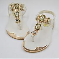 Summer Women\'s sandals EU35-EU42 Gladiator Flat shoes Casual/Beach/Drees Fashion Rhinestone