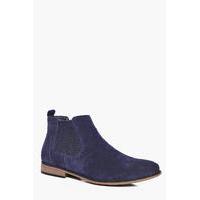 Suede Chelsea Boots - navy