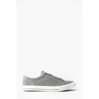 Suedette Lace Up Trainers - grey