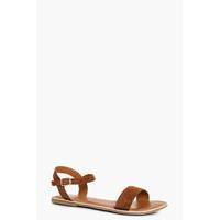 Suede Two Part Sandal - tan