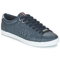 superdry super sleek logo lo mens shoes trainers in blue