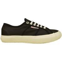 superga 2750 fglu leather mens shoes trainers in black