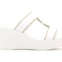 susimoda 144340 wedge sandals women womens clogs shoes in white