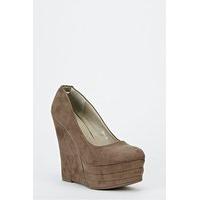 Suedette Platform Wedges