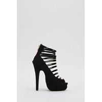 Suedette Strappy Platform Heels