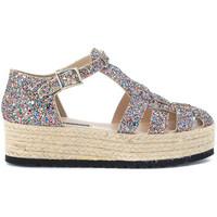 susana traca espadrillas susana traca in golden multicolor glitter wom ...