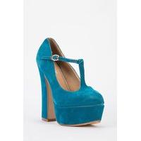 Suedette T-Bar Platform Heels