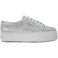 Superga LAME WEDGE GREY women\'s Shoes (Trainers) in multicolour