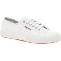 superga cotu womens casual lace up shoes womens shoes trainers in whit ...