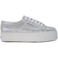 Superga Lame Wedge Grey women\'s Shoes in multicolour