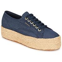 Superga 2790 FABRIC SHIRT TROPEW women\'s Shoes (Trainers) in blue