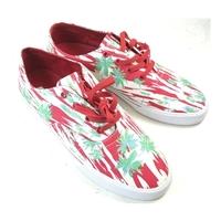 supra size 10 red cream green skate shoes