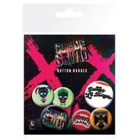 suicide squad button badge set