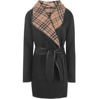 Susanna Check Belted Jacket - Black