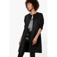 Suedette Edge To Edge Jacket - black