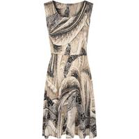 Susanna Sequin Sleeveless Flared Dress - Stone