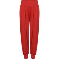 sue basic elasticated harem pants red