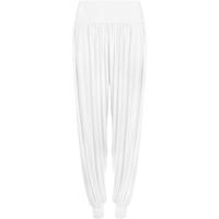 Sue Basic Elasticated Harem Pants - White