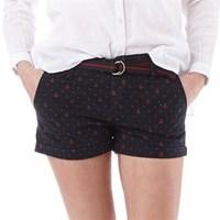 superdry womens printed boy shorts navyred anchor