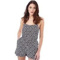 superdry womens festival print playsuit navy bird