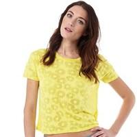 Superdry Womens Daisy Burnout T-Shirt Daisy Yellow