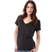 Superdry Womens Vintage Dye Vee T-Shirt Black