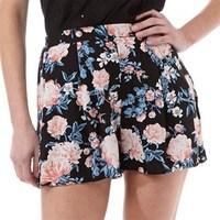 Superdry Womens Frippy Summer Print Skort Baroque Roses Black